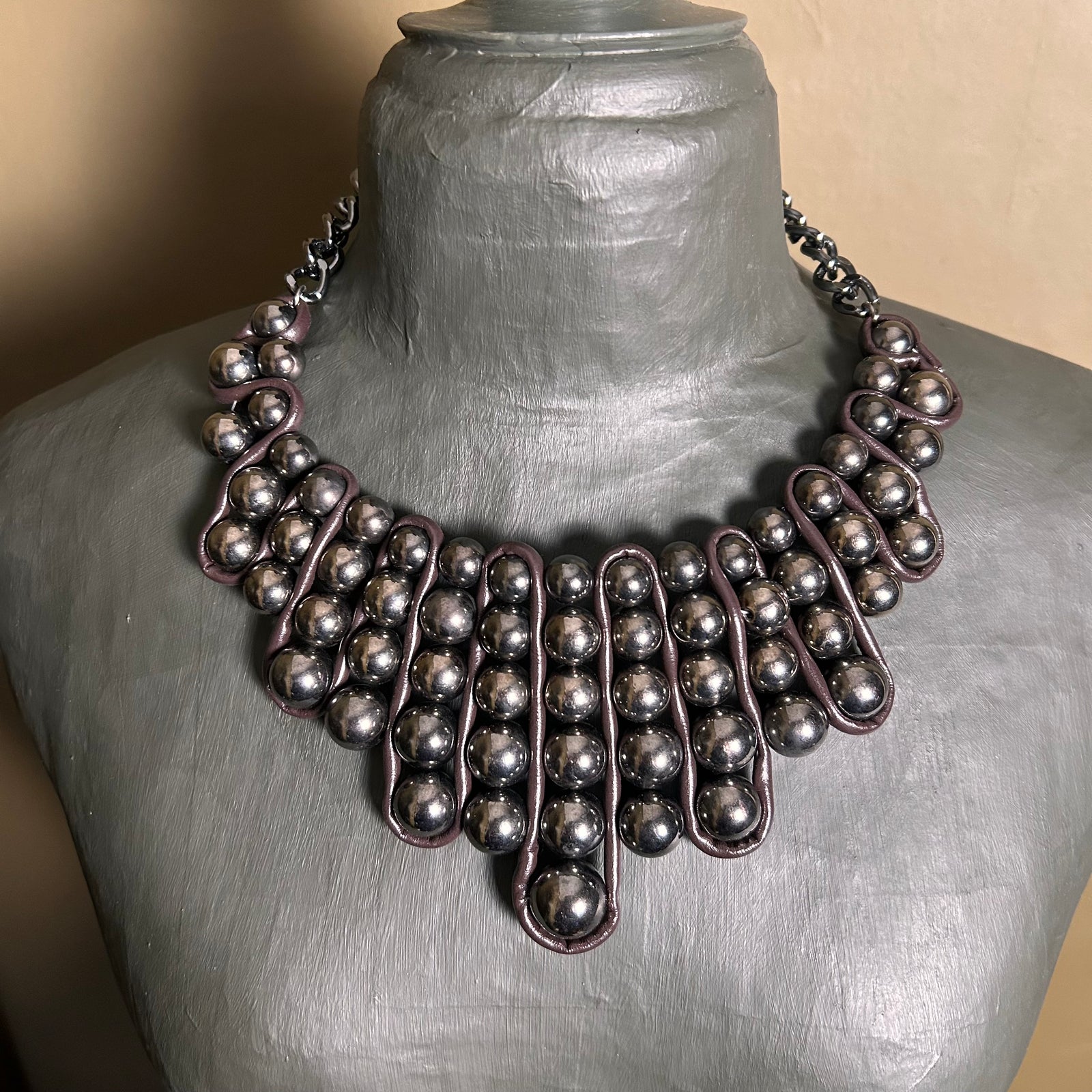 SHILPA beaded statement short necklace