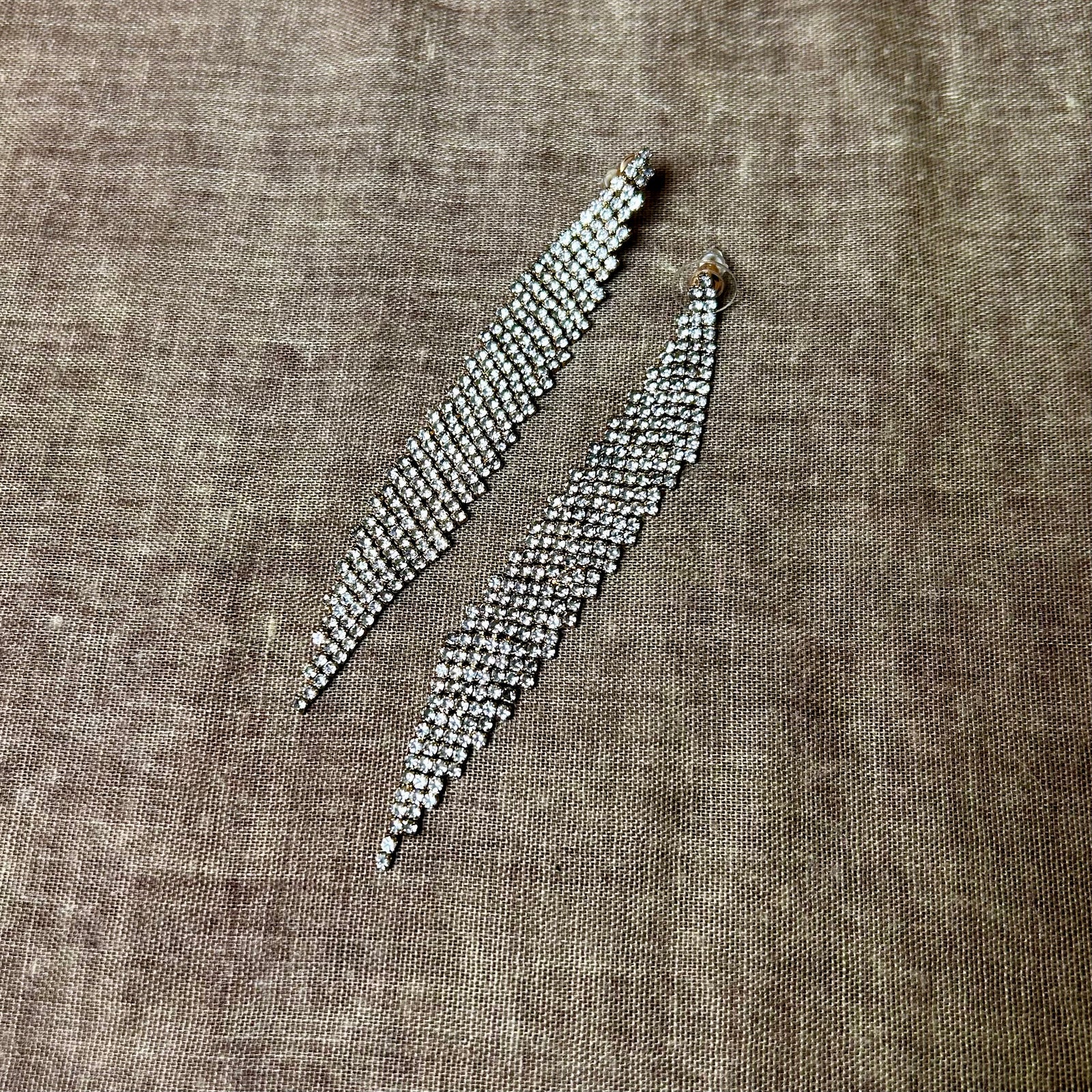 ARCHER crystal dangle stud earrings