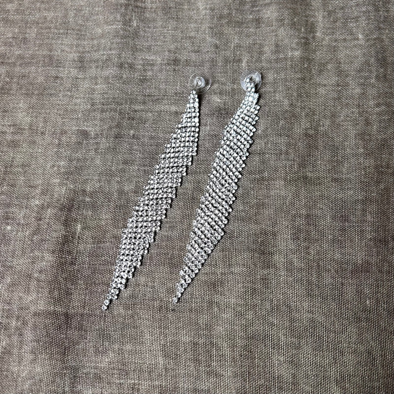 ARCHER crystal dangle stud earrings