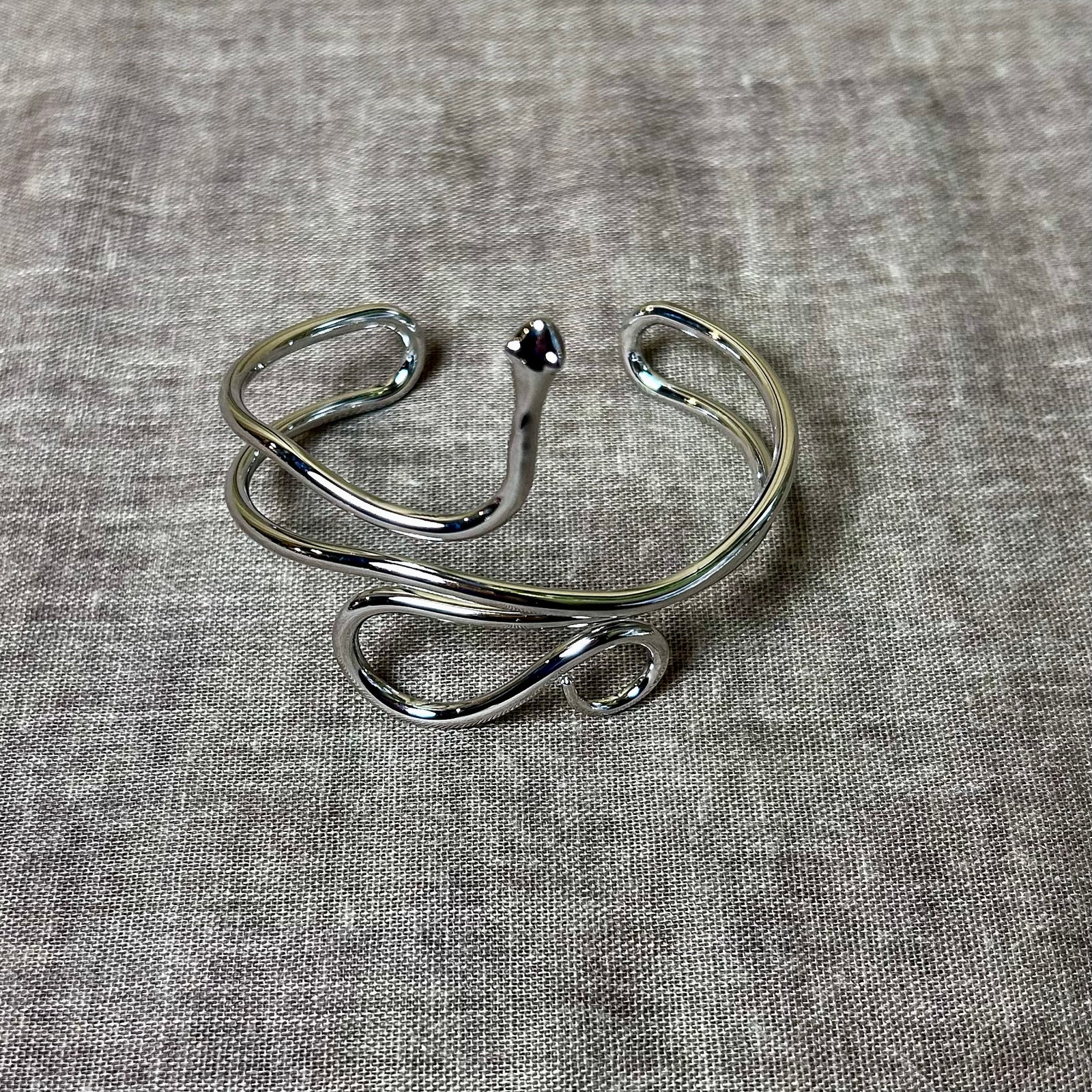 AVERY adjustable metal snake bracelet cuff