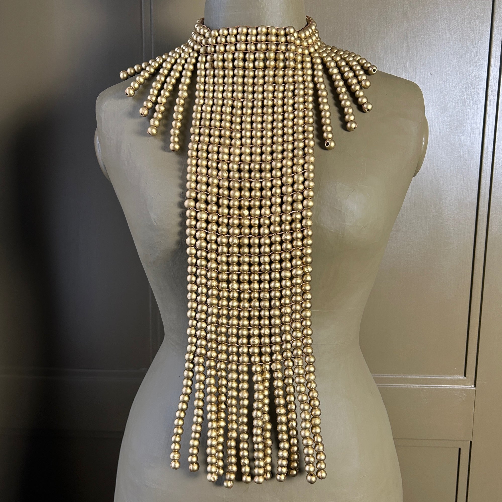 'Constance' beaded bib statement necklace