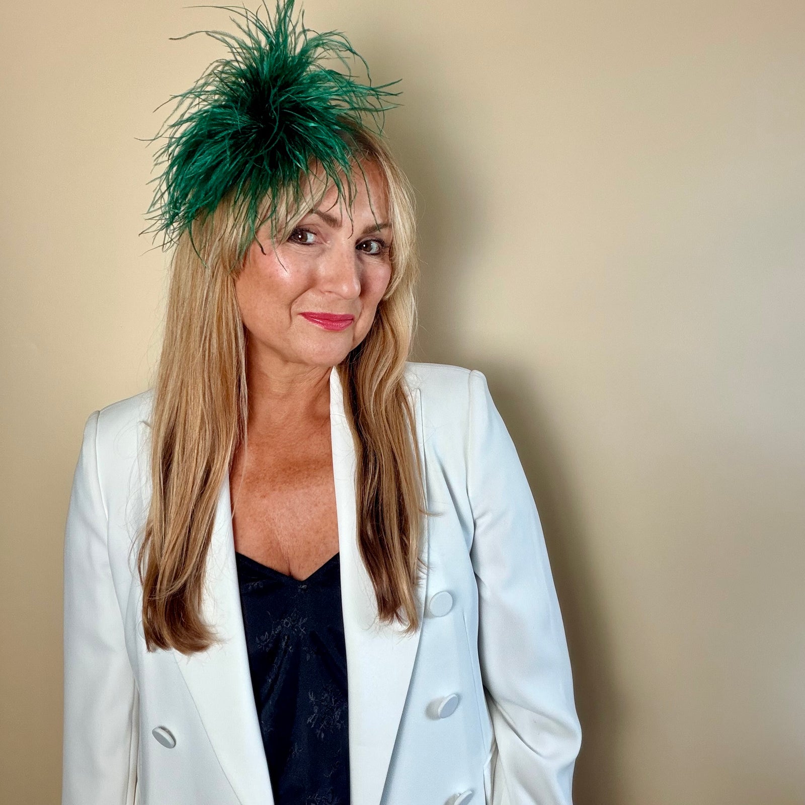 Feather brooch & hair fascinator 'DELIA'