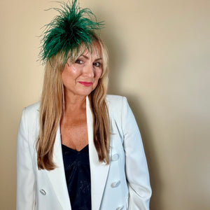Feather brooch & hair fascinator 'DELIA'