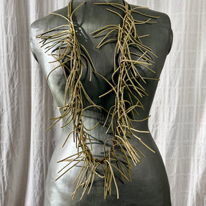 Long rubber fringe statement necklace 'ROSIE'
