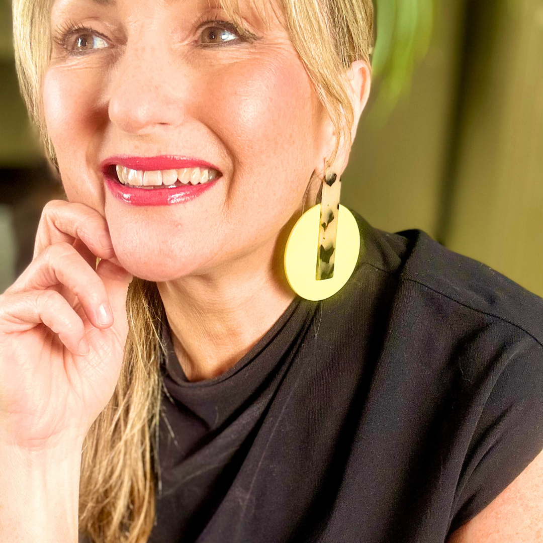 MARYAM large disc pendant earrings