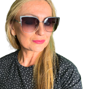 Sri Lanka - oversized cats eye metal frame sunglasses