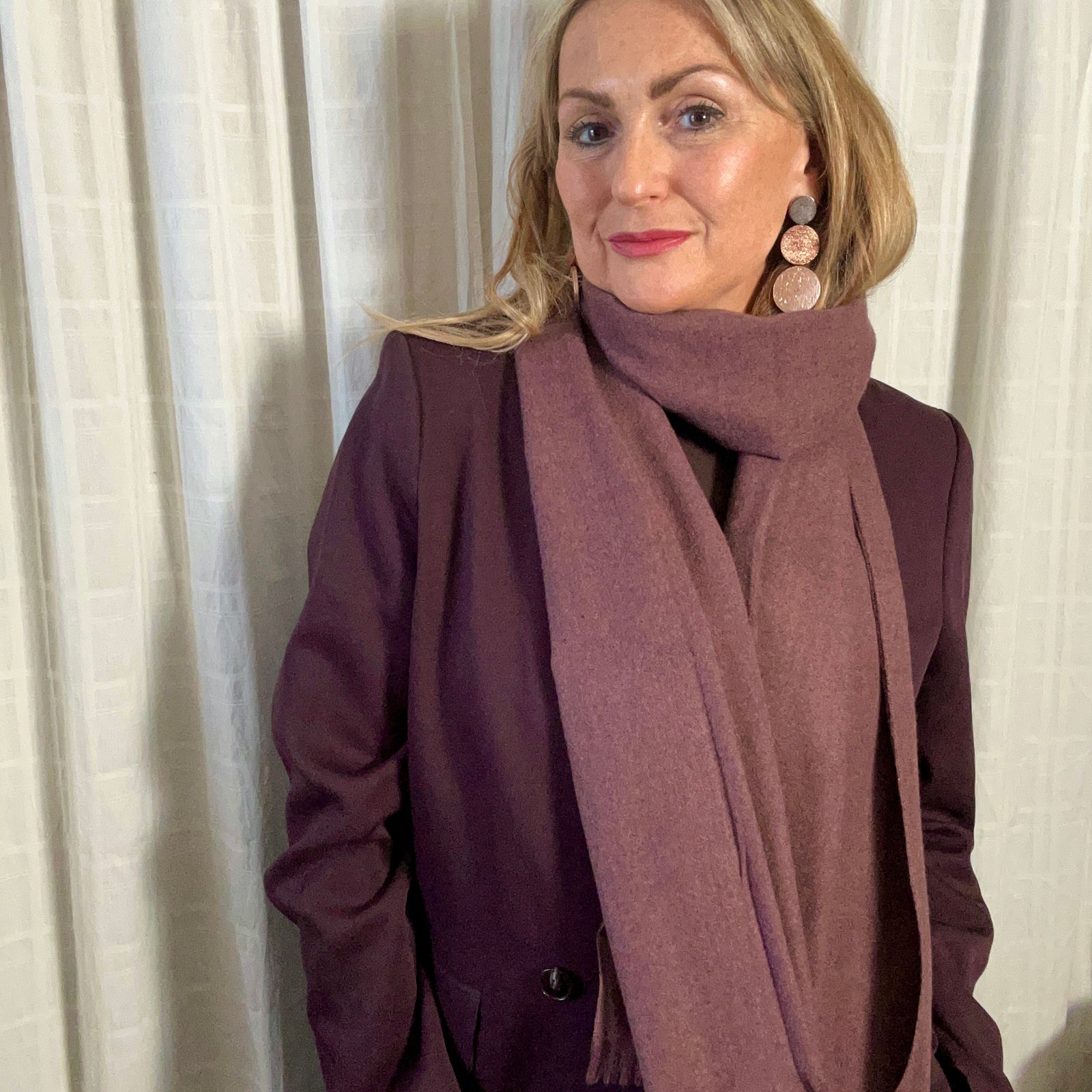 Long wool mix unisex scarf 'KENSINGTON'