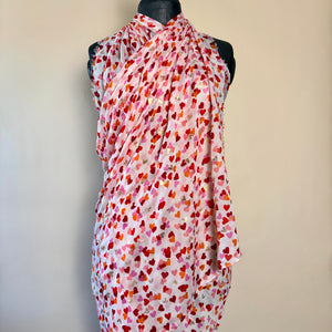 Lightweight long scarf/sarong with heart design 'ST. IVES'