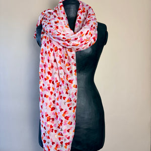 Lightweight long scarf/sarong with heart design 'ST. IVES'