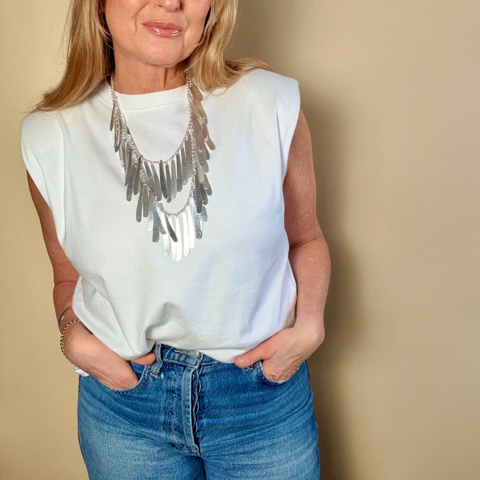 ISADORA - METAL FRINGE NECKLACE