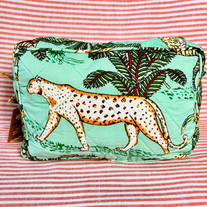 Blake - large cotton print wash bag