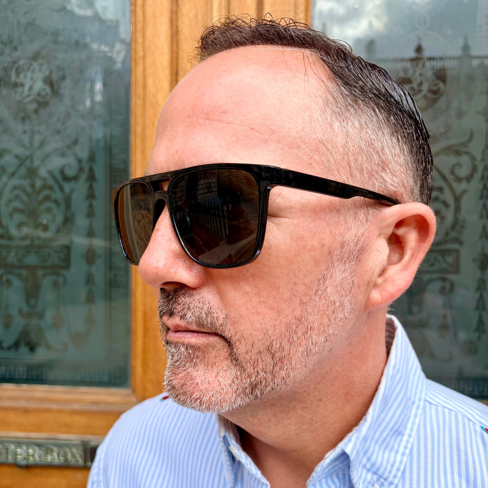 Men's brow bar wayfarer sunglasses 'SPAIN'