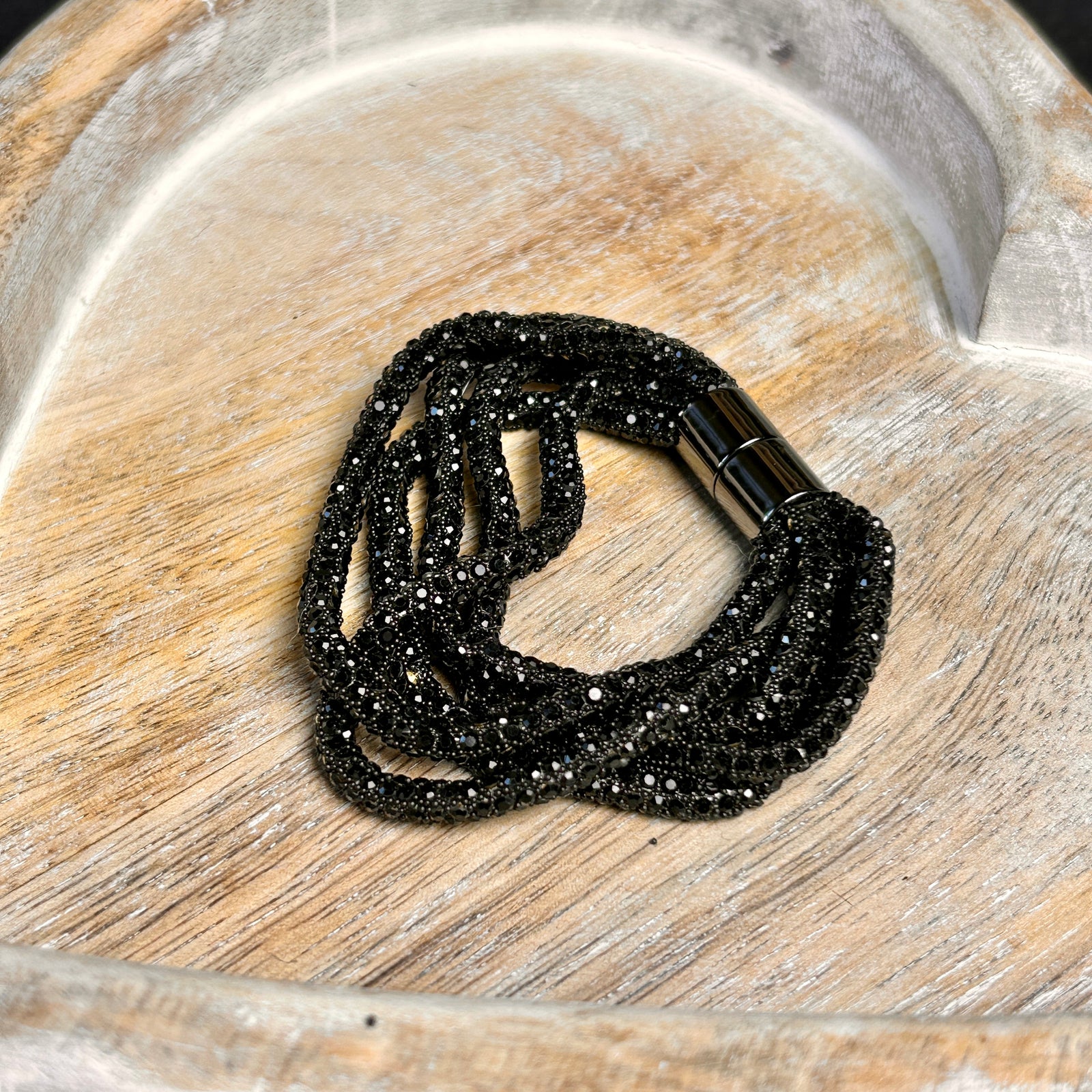 Susan - crystal multi-strand magnetic bracelet