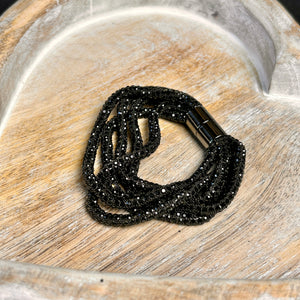 Susan - crystal multi-strand magnetic bracelet