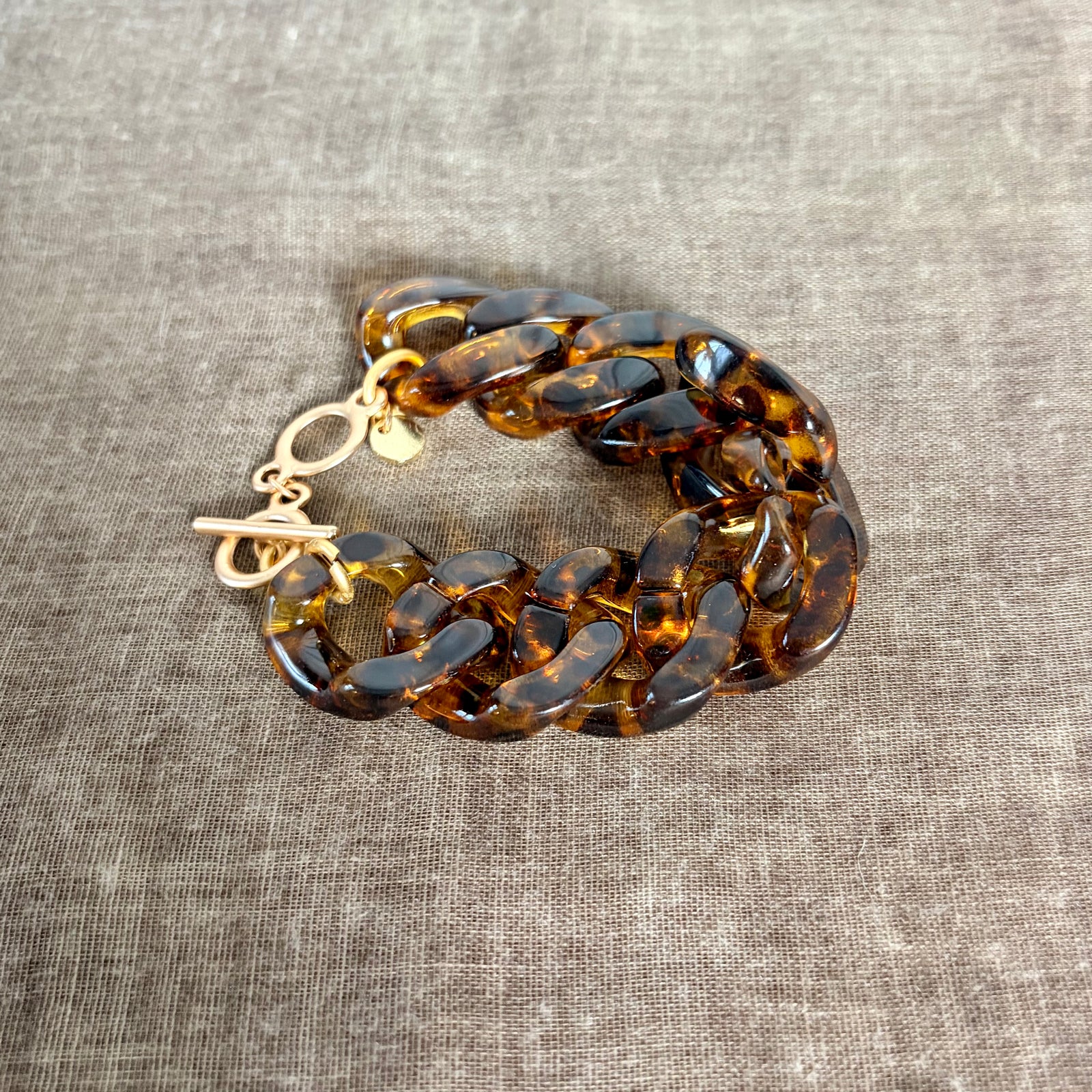 Resin link bracelet 'MADELAINE'