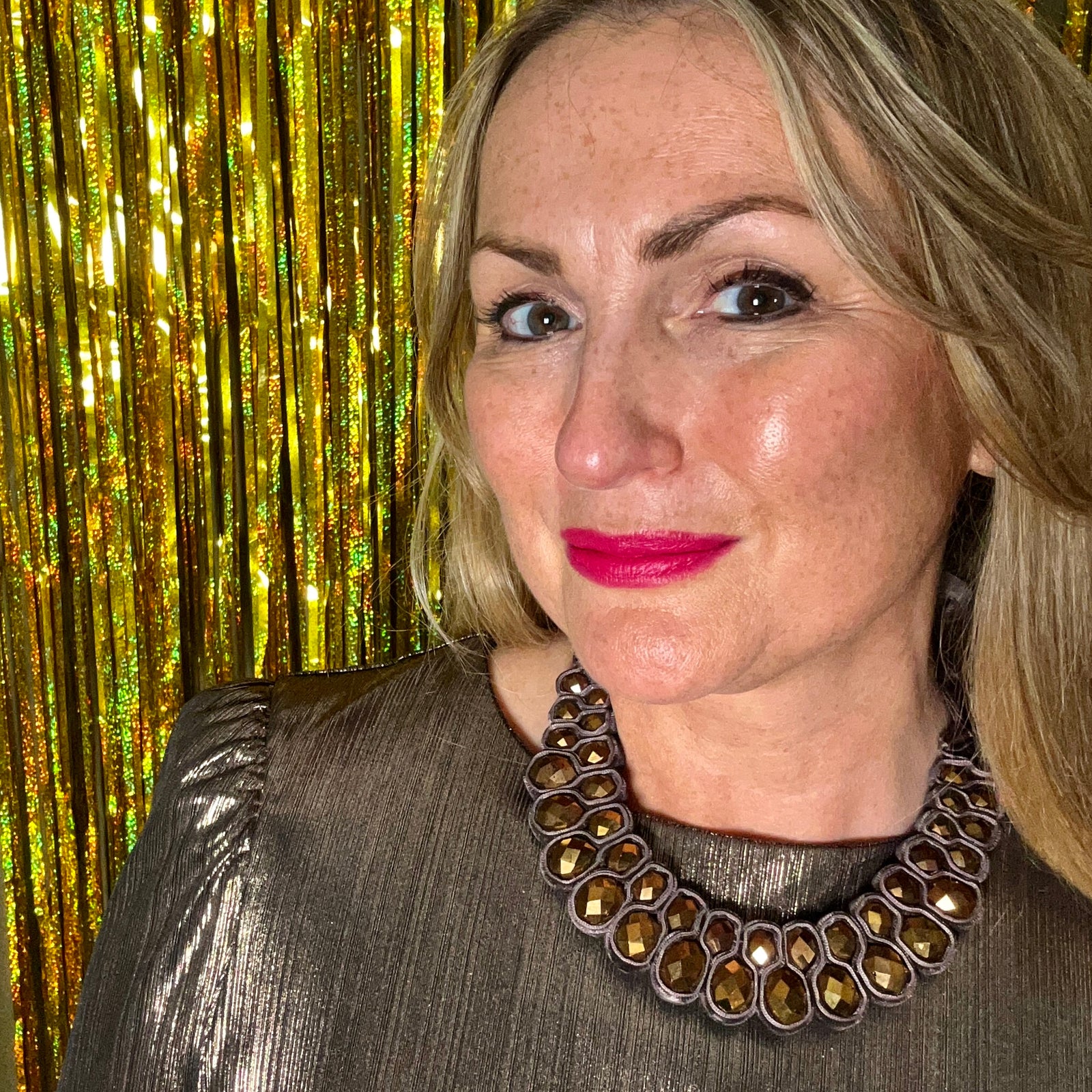 Velvet ribbon and bead choker necklace 'ANN'