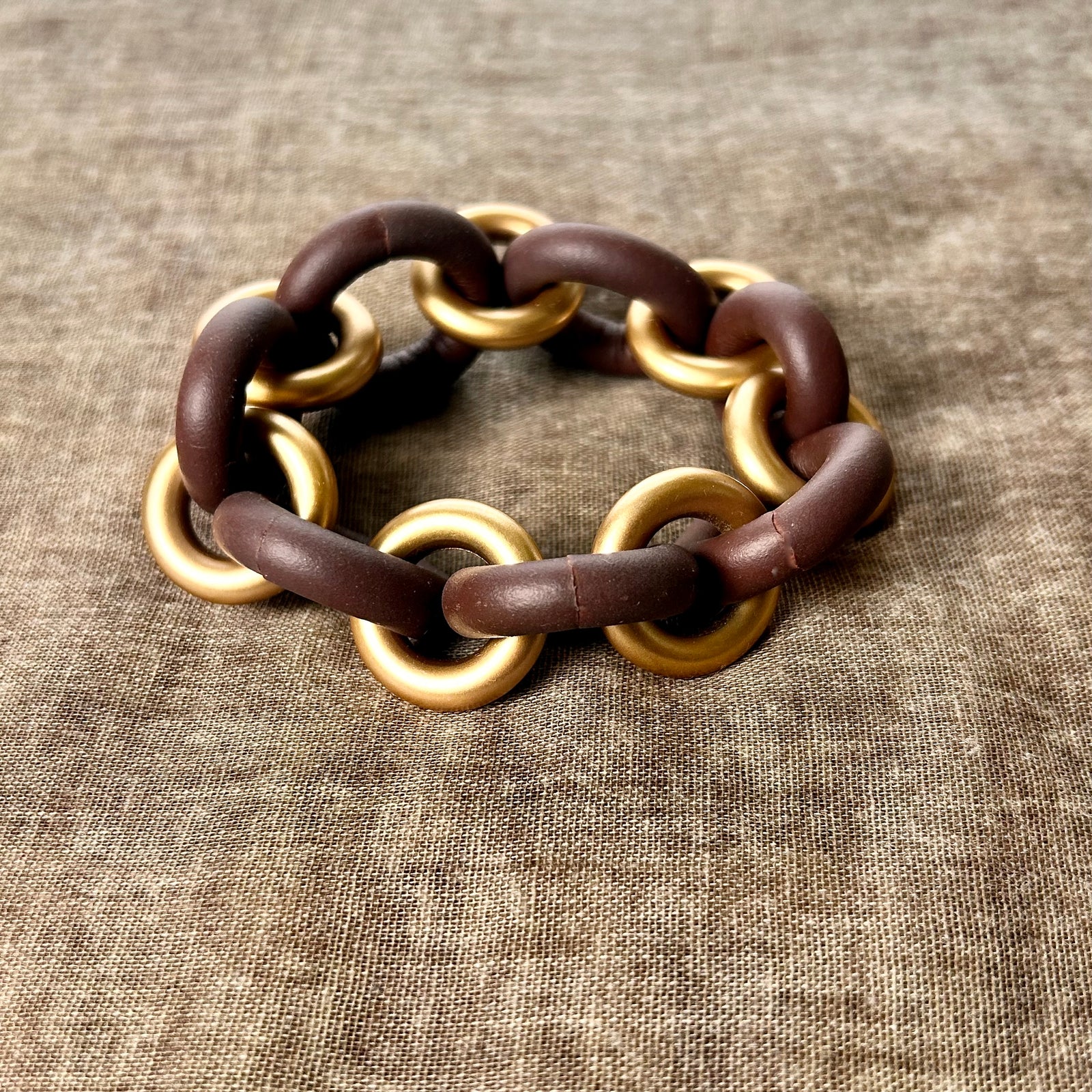 Rubber link stretch bracelet 'FIONA'