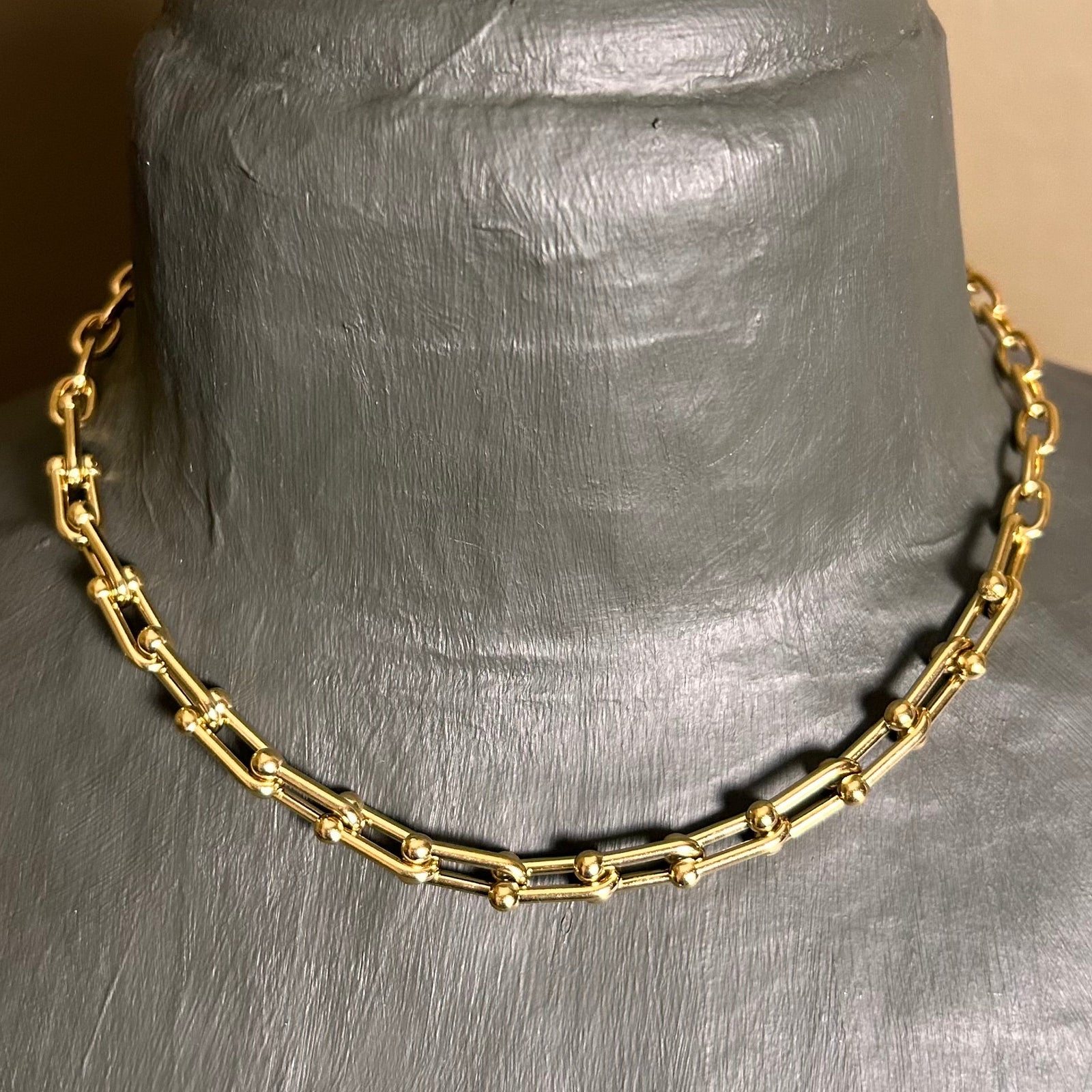 JORDAN steel links choker necklace