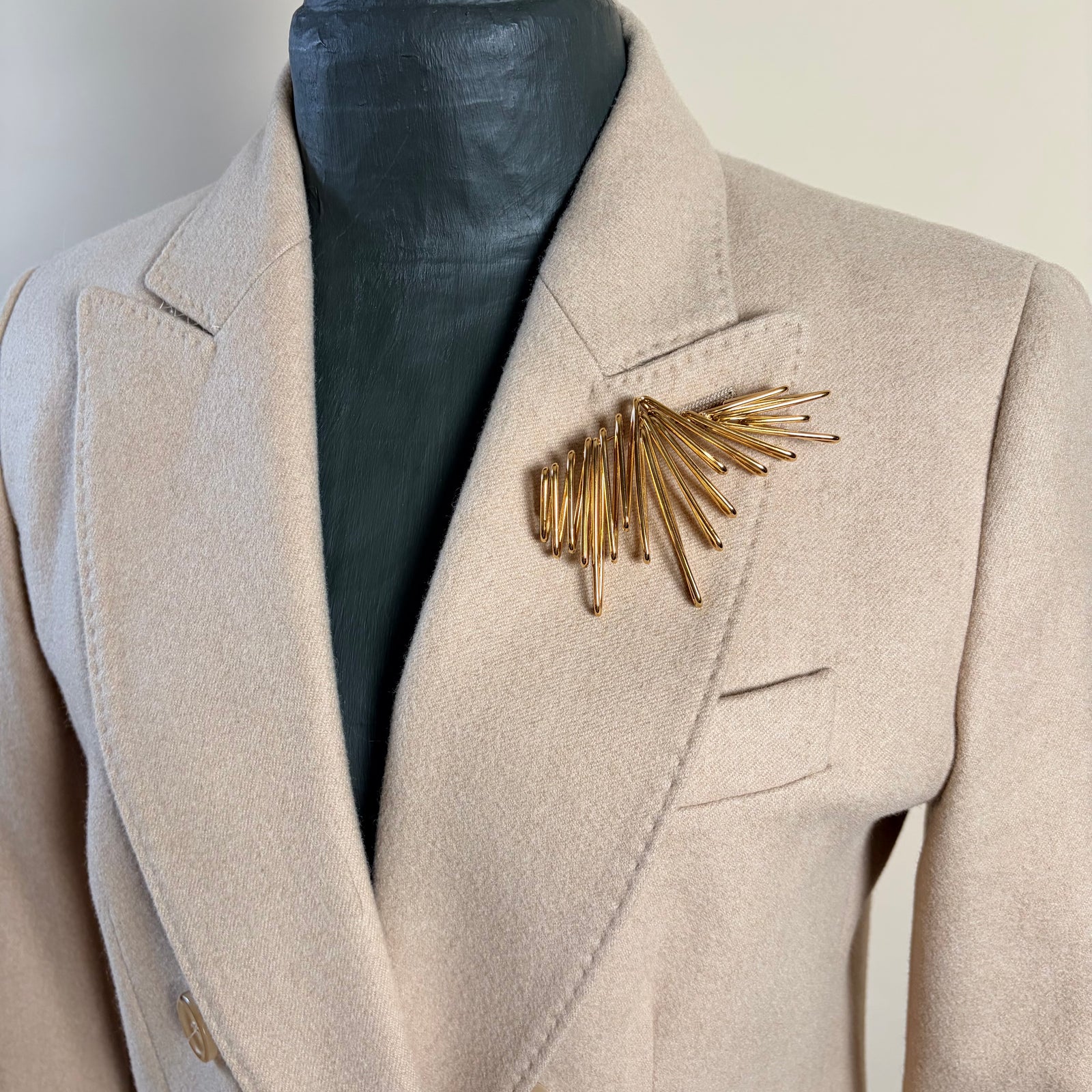 Azuria - abstract steel brooch