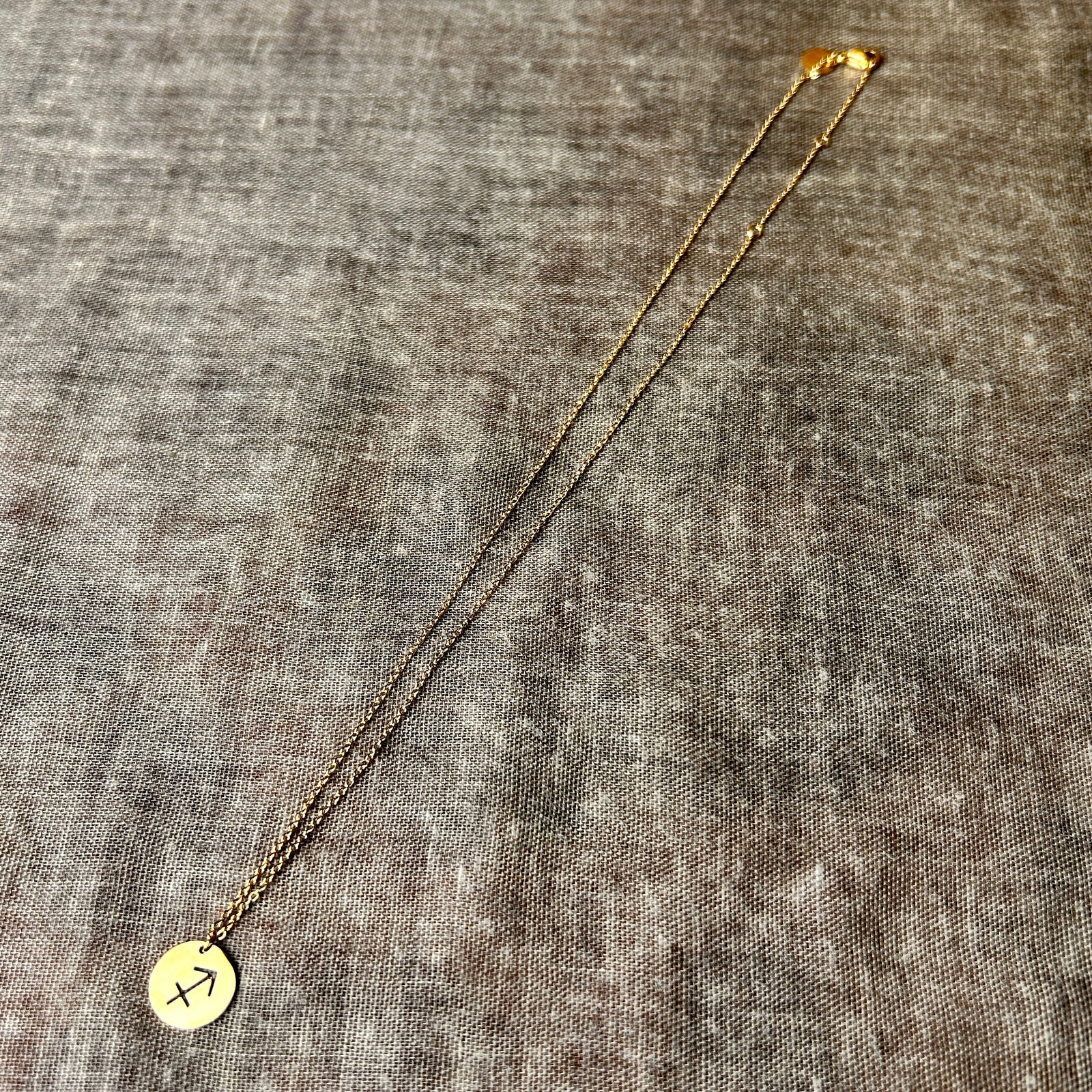 Sagittarius - steel zodiac necklace