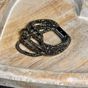 Susan - crystal multi-strand magnetic bracelet