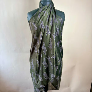 Cheetah print cotton blend scarf 'PURBECK'