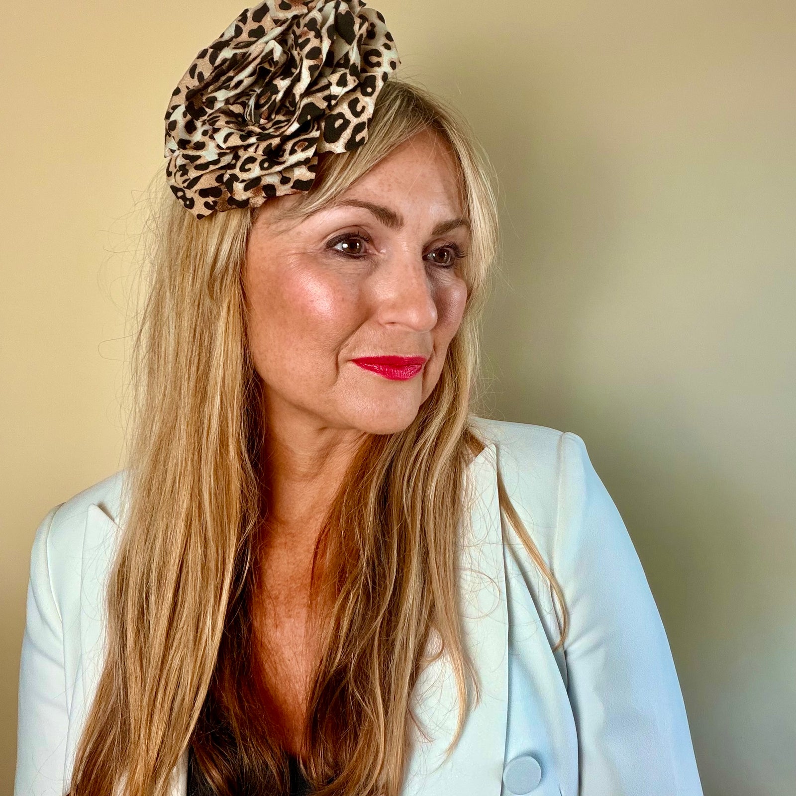 Leopard brooch & hair fascinator 'BENTLEY'