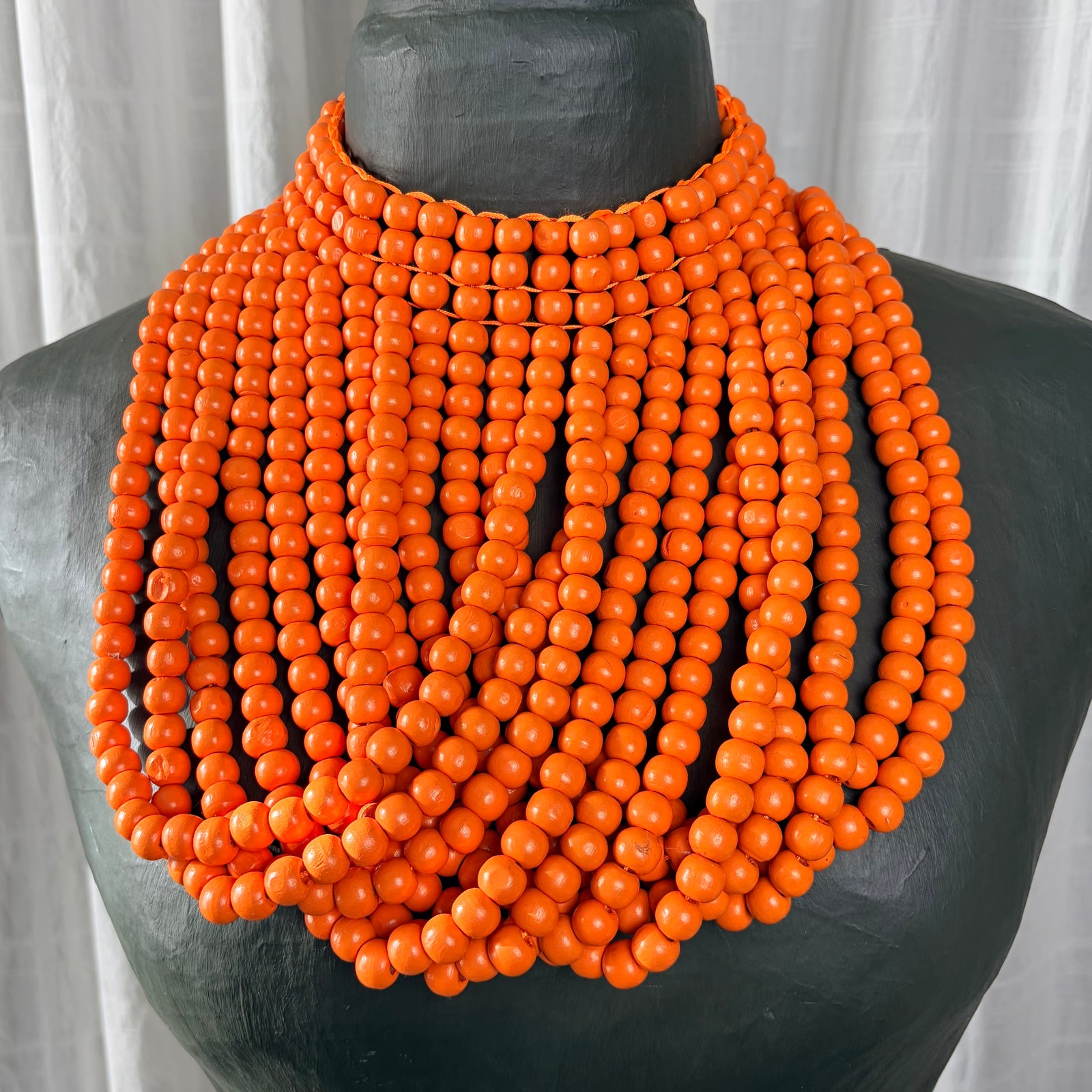 REBECCA. beaded bib statement necklace