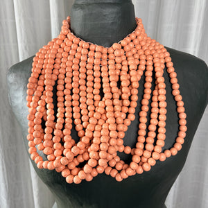 REBECCA beaded bib statement necklace
