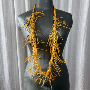 Rosie - long rubber fringe statement necklace