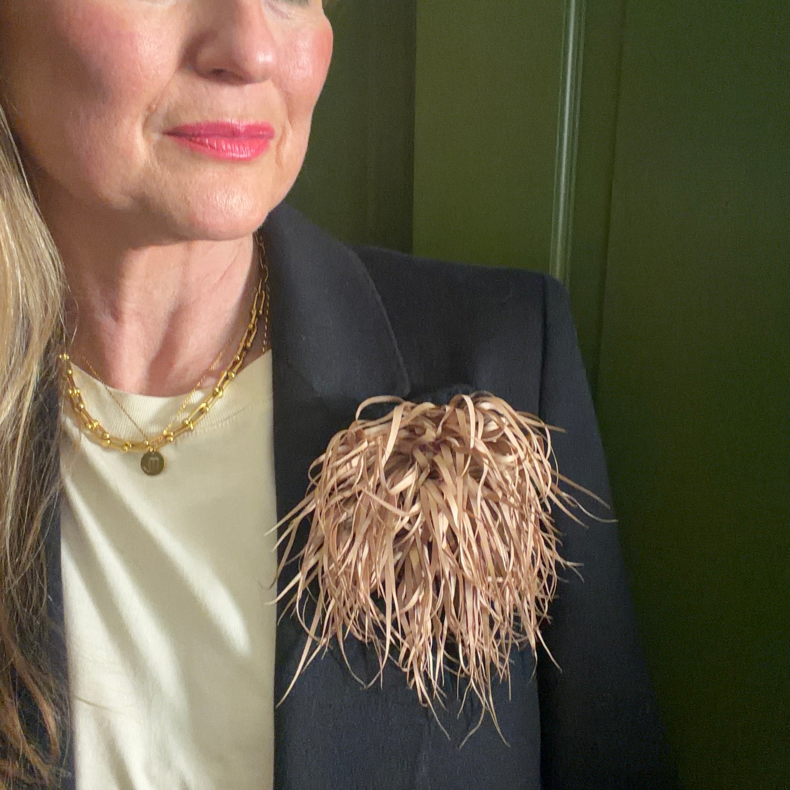 Fabric brooch & hair fascinator 'EIRA'