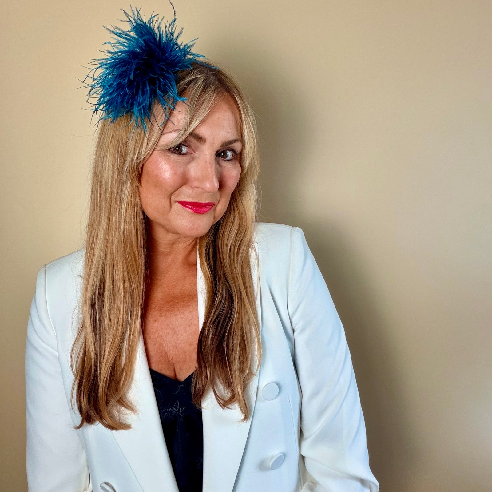 Feather brooch & hair fascinator 'HARPER'