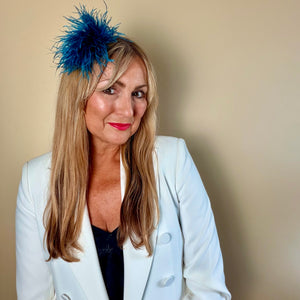 Feather brooch & hair fascinator 'HARPER'