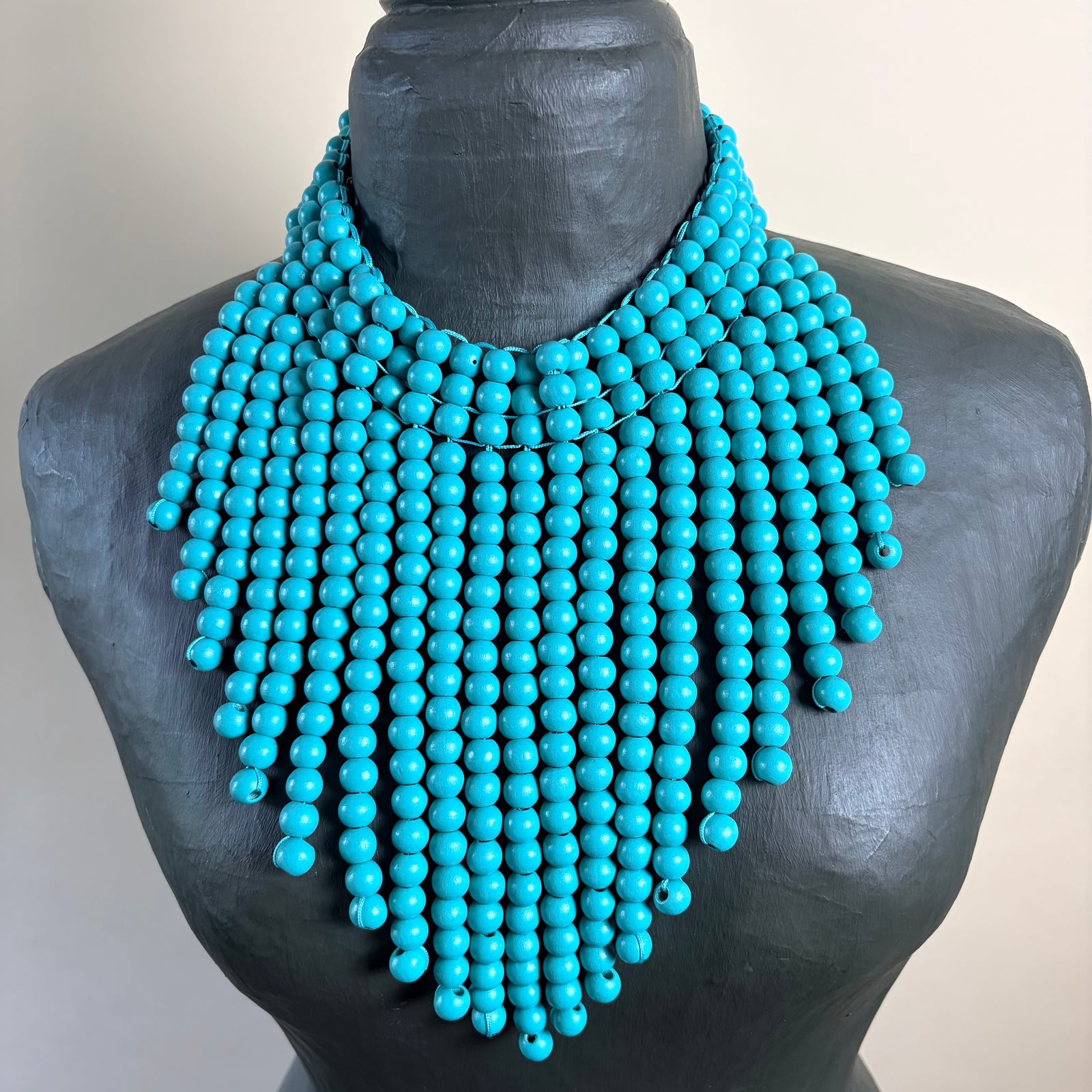 Mini Trinny - beaded bib statement necklace
