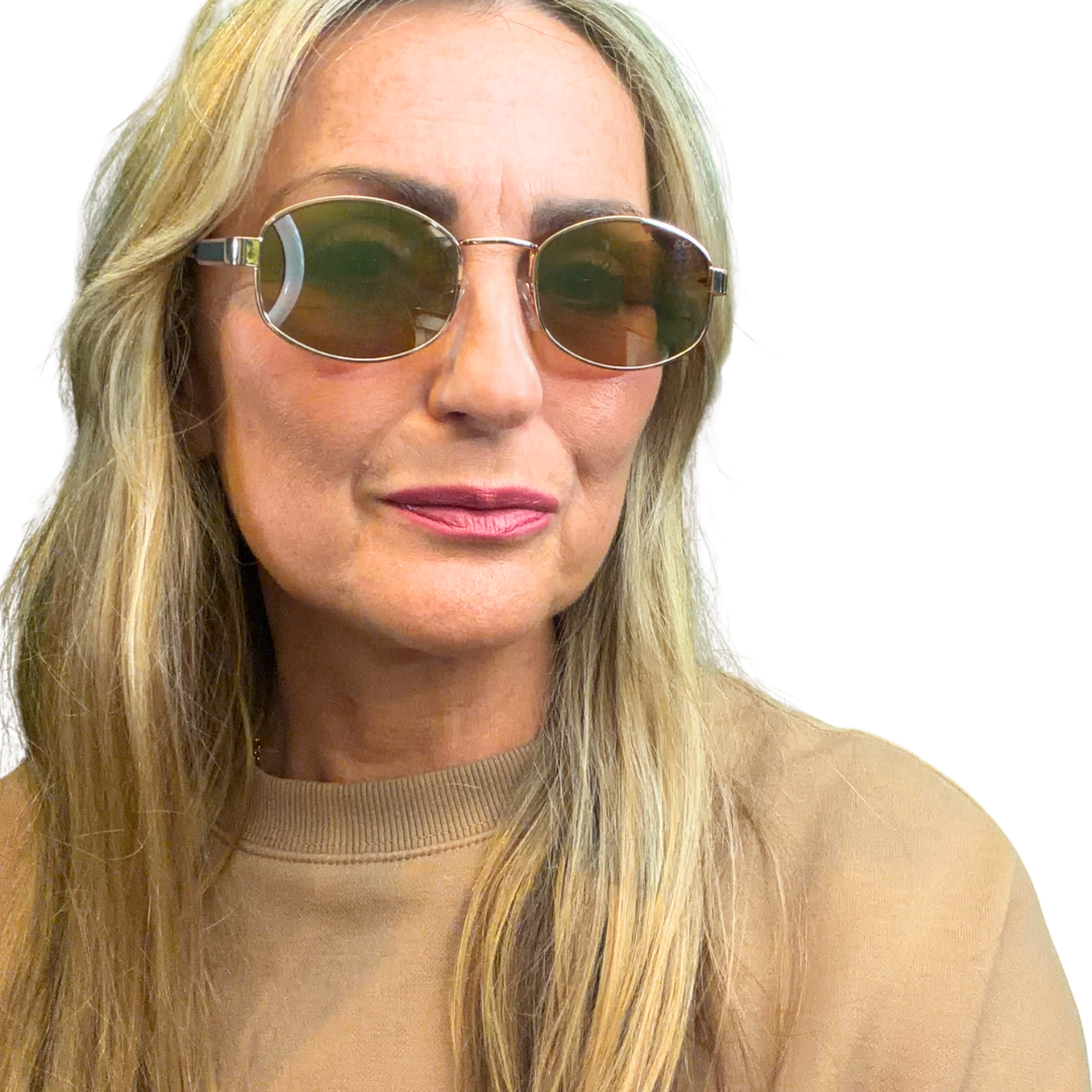 Vietnam - oval metal framed ladies sunglasses