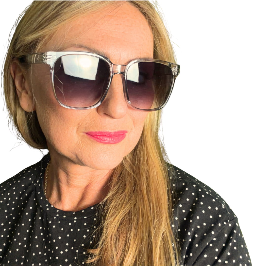 Thailand - oversized clear frame sunglasses